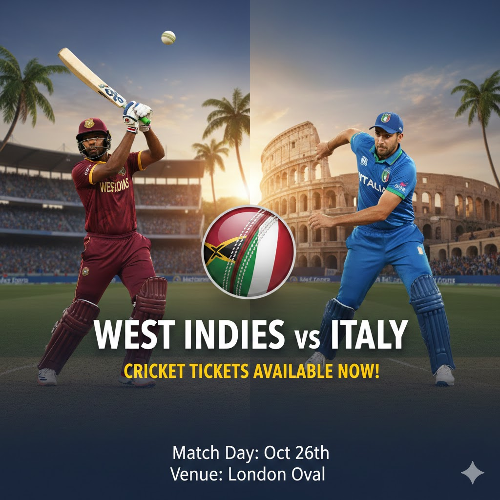west indies vs italy tickets
