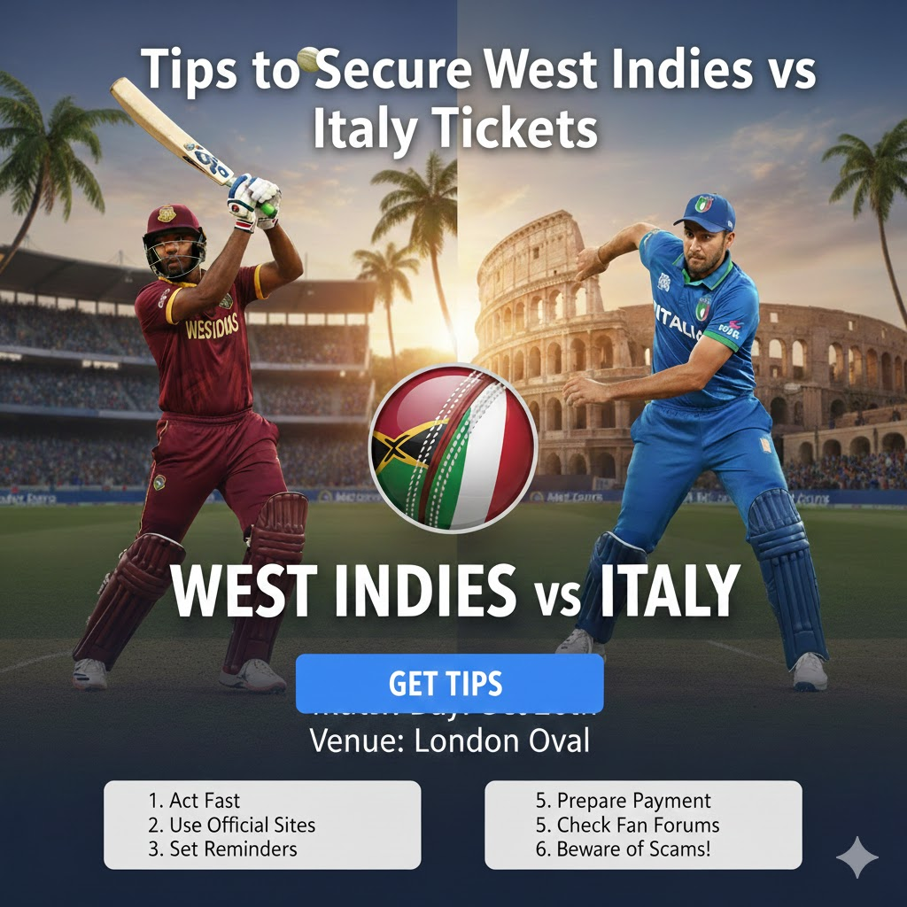 west indies vs italy tickets
